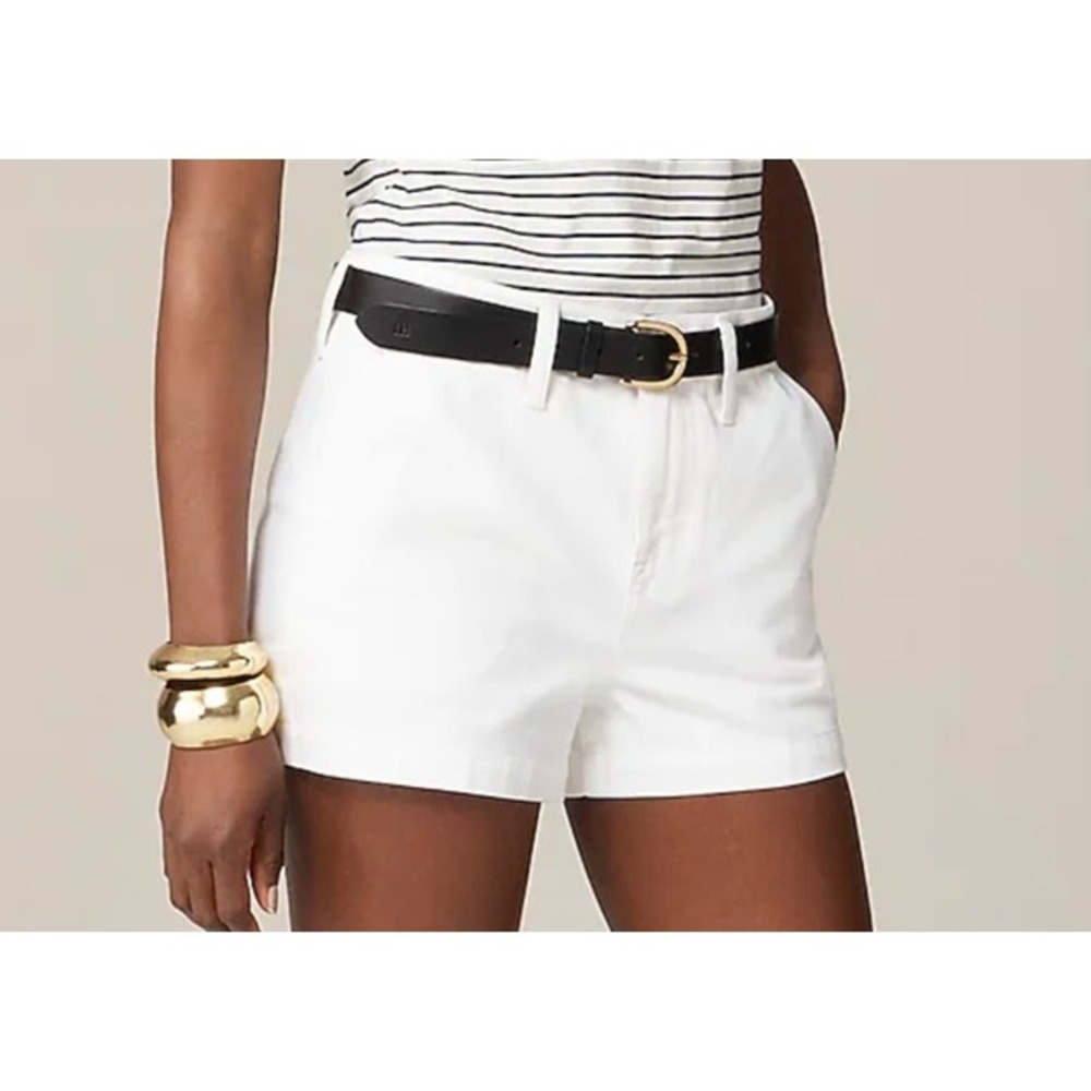 J.Crew A-Line Denim Shorts White High Rise Women's Size 33 NWT‎ Summer 2024